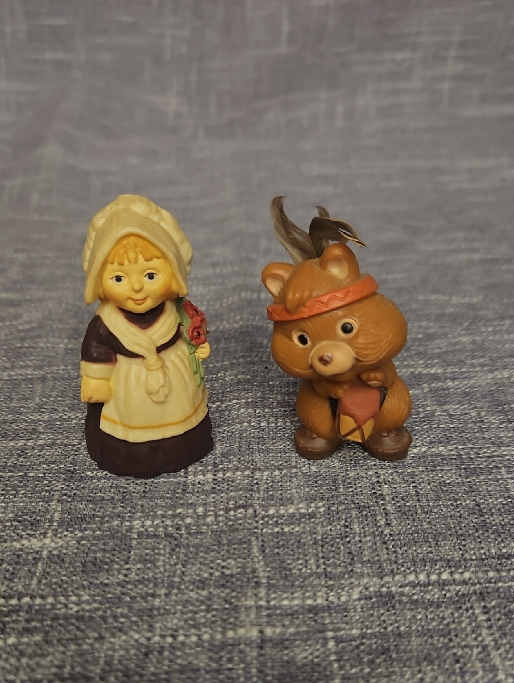 Vintage Hallmark Merry Miniatures Thanksgiving Figurine Lot